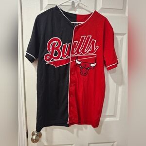 NBA Bulls Black and Red Kids Jersey